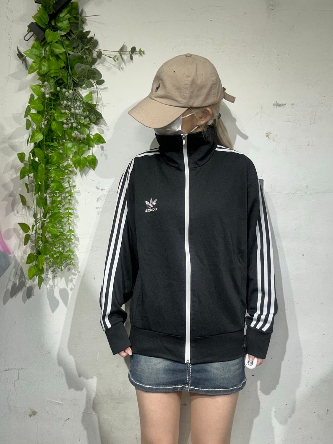 아디다스 블랙 화이트 삼선 트랙탑 져지 M 상품이미지2