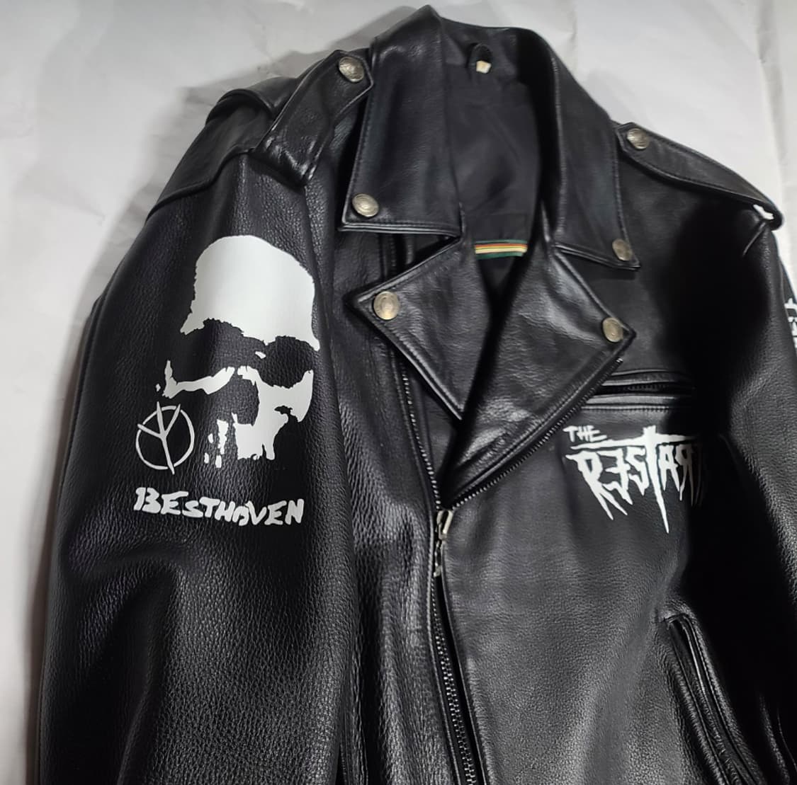 커스텀 남성 가죽 라이더자켓 100사이즈 상품이미지4