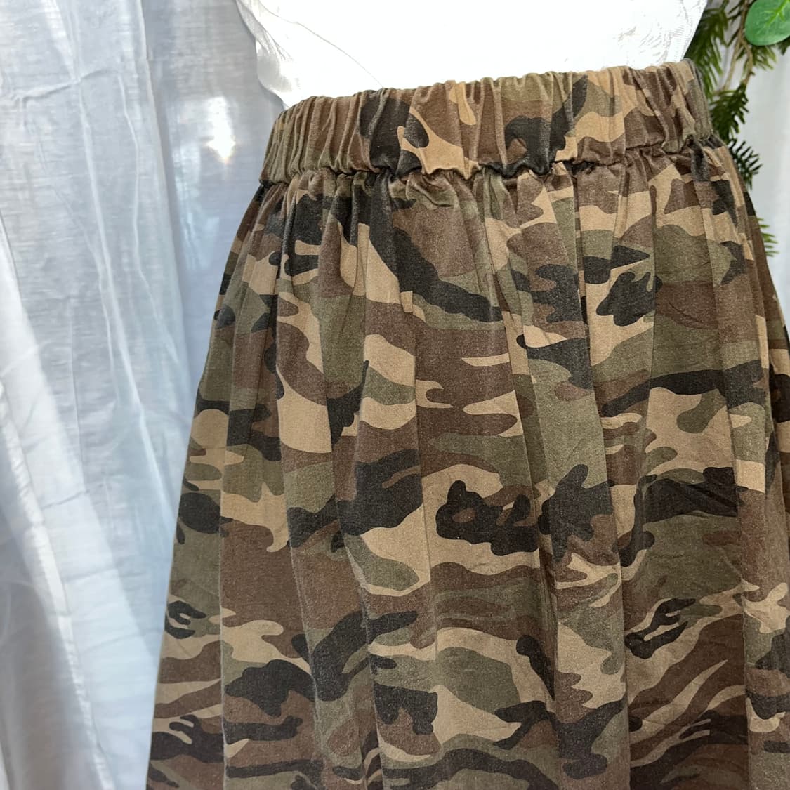 y2k 카모 미디스커트 상품이미지2