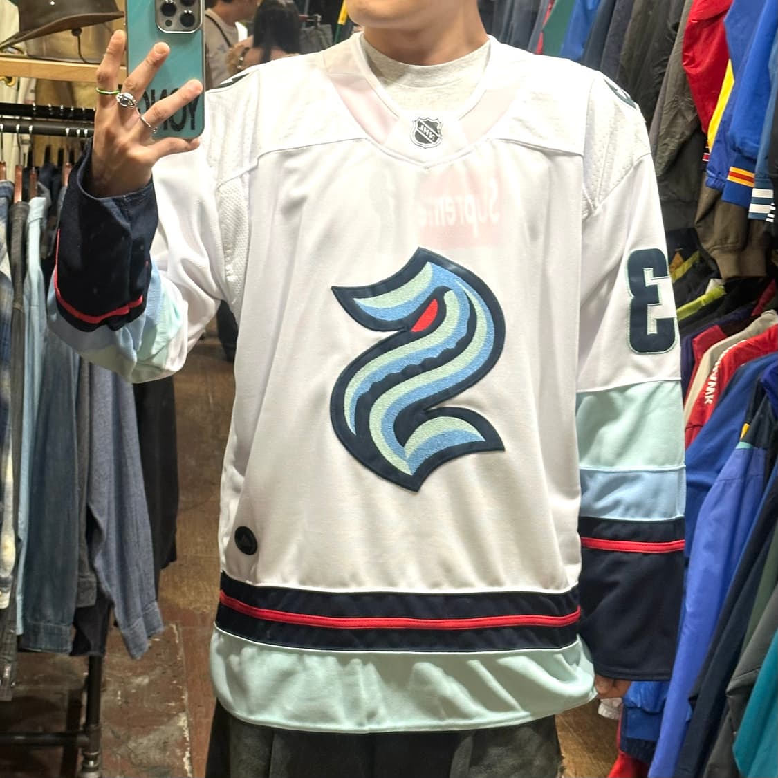 [HI] 아디다스 NHL 긴팔 하키티 화이트 상품이미지2