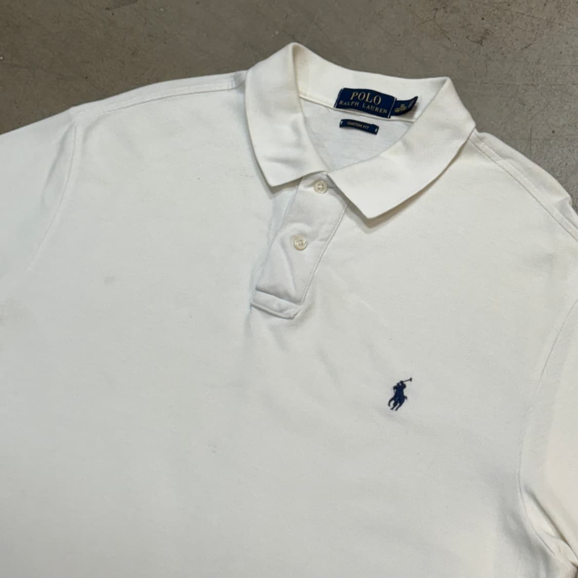 XL 폴로랄프로렌 커스텀핏 화이트 카라 반팔 티셔츠 상품이미지1