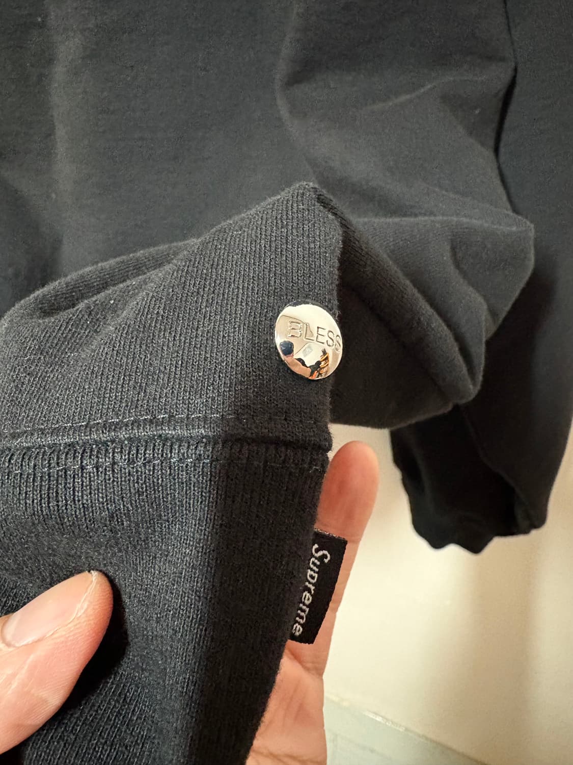 [XL] BLESS X SUPREME LOGO CREWNECK BLACK 상품이미지5