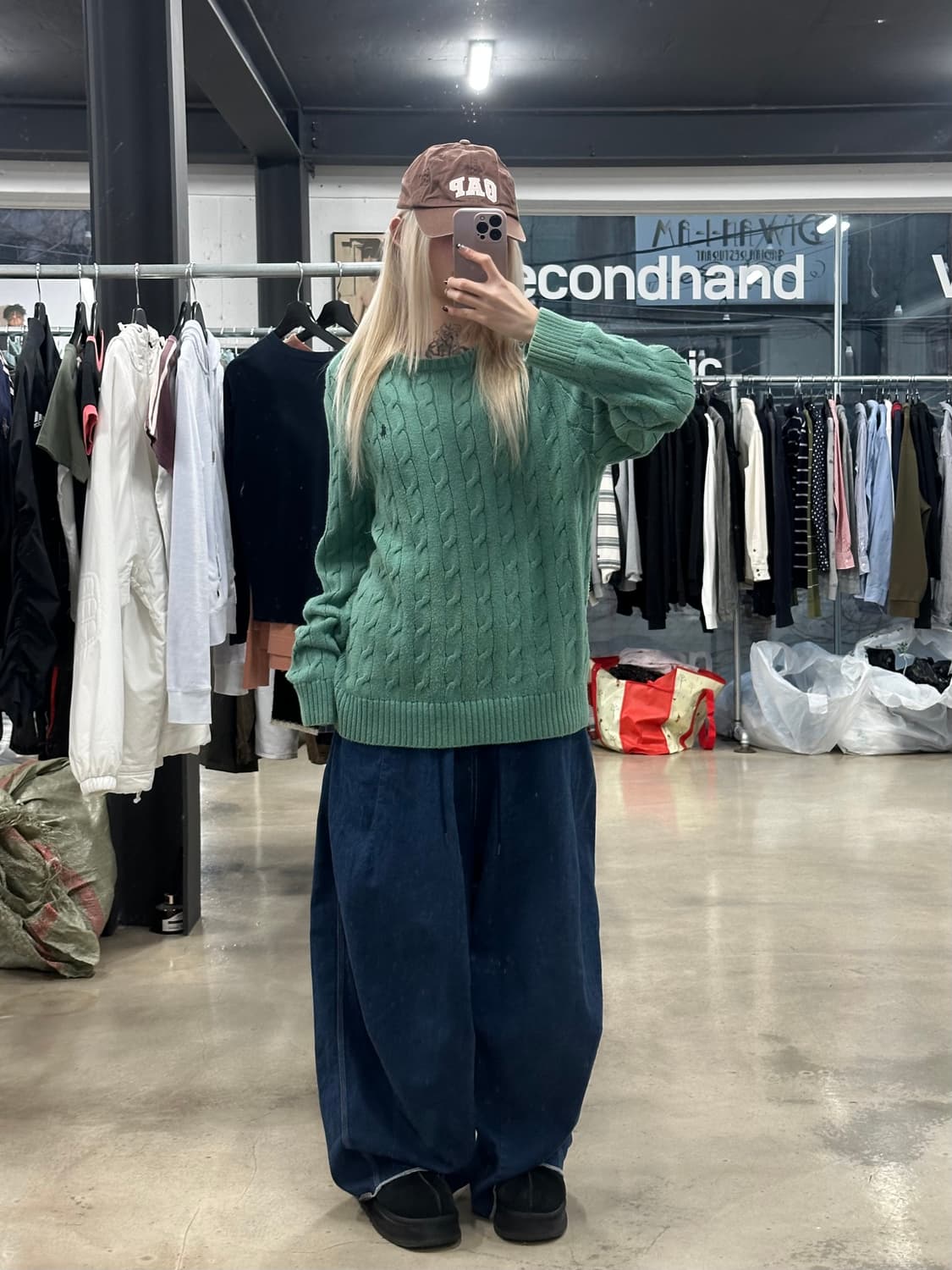 폴로 랄프로렌 민트 케이블 꽈배기 니트 스웨터 상품이미지3