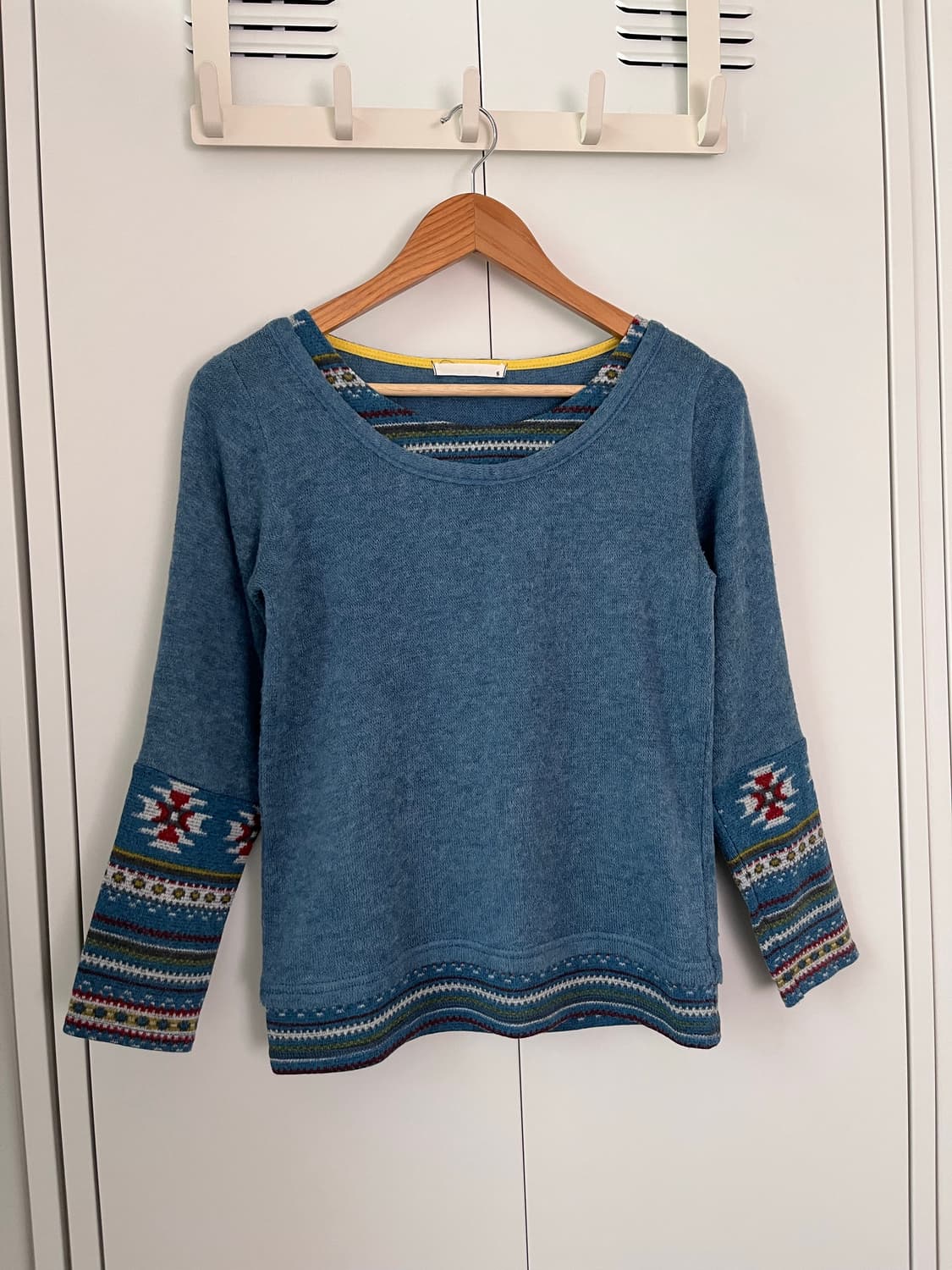 Vintage 하구미 패턴 레이어드 롱 슬리브 상품이미지6