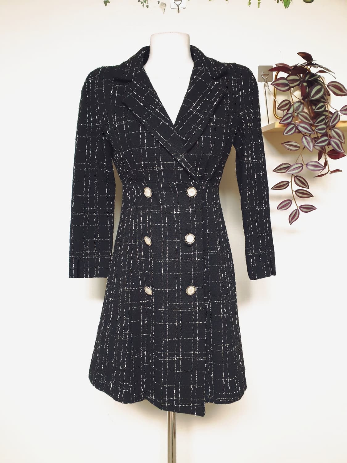 트위드원피스 미니 66 블랙 M 상품이미지6