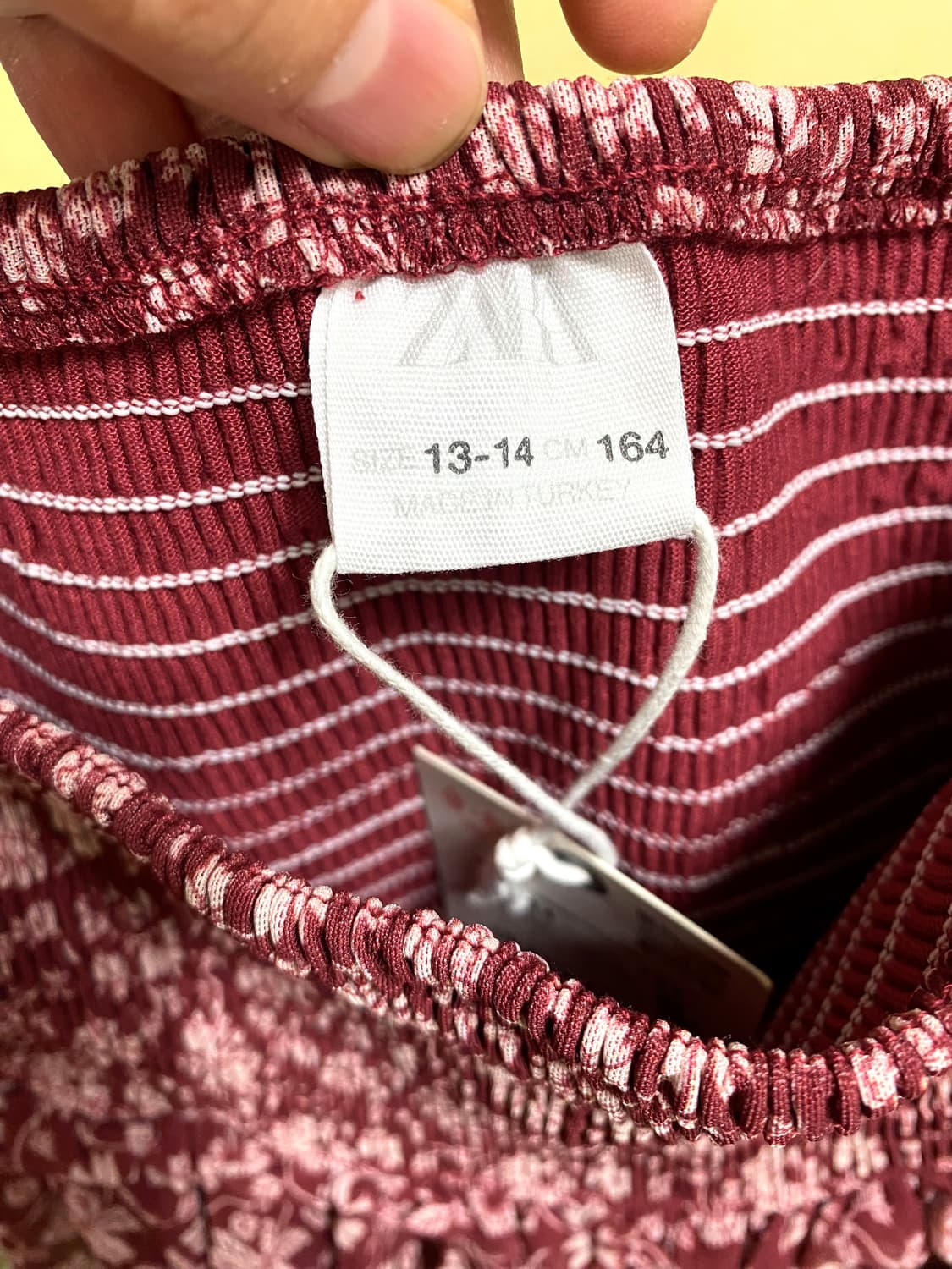 자라 여름 치마 오리엔탈 플로럴 와인컬러 상품이미지3