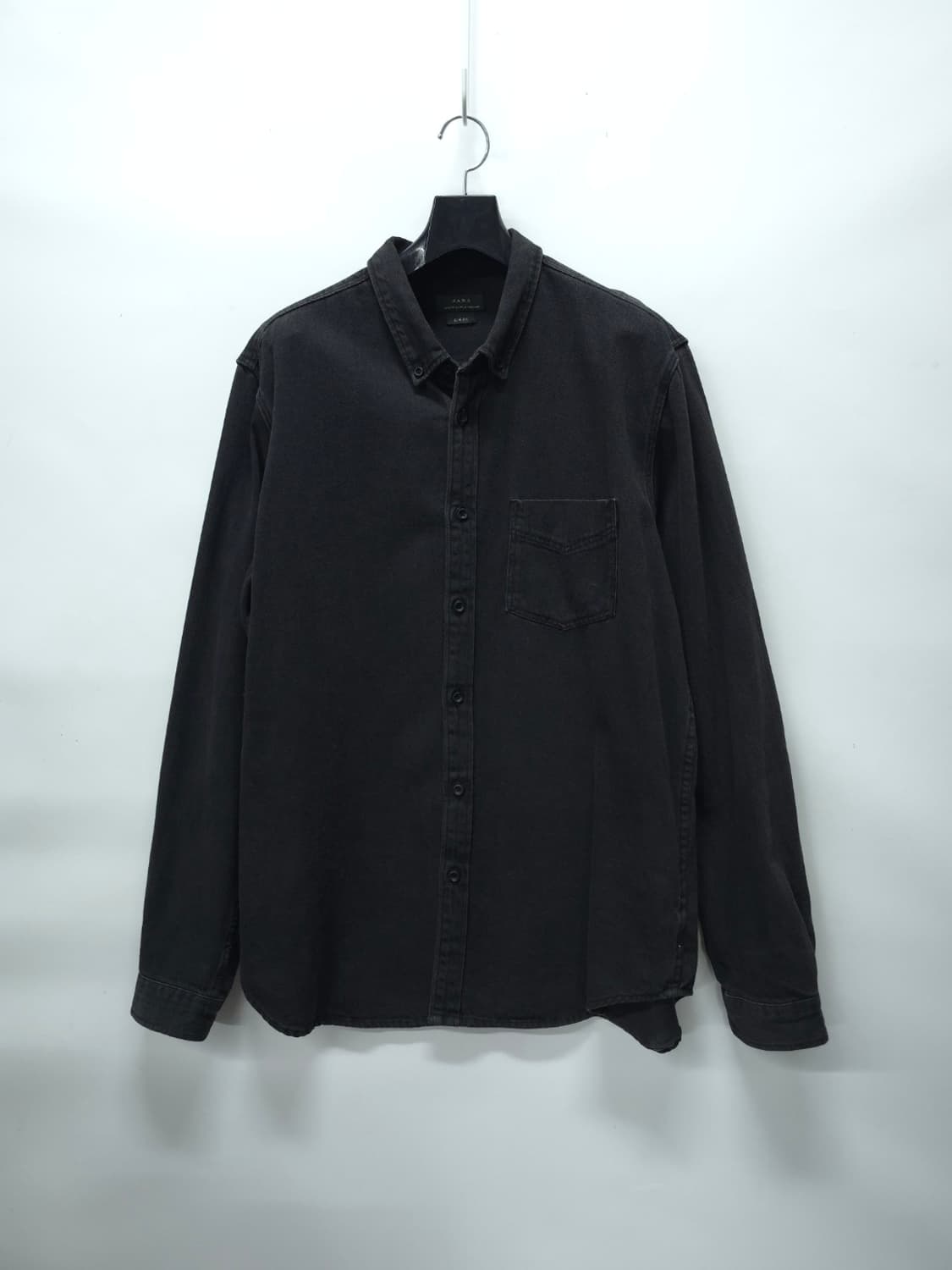 ​자라 남성 블랙 워싱 데님 셔츠 (105) 상품이미지1