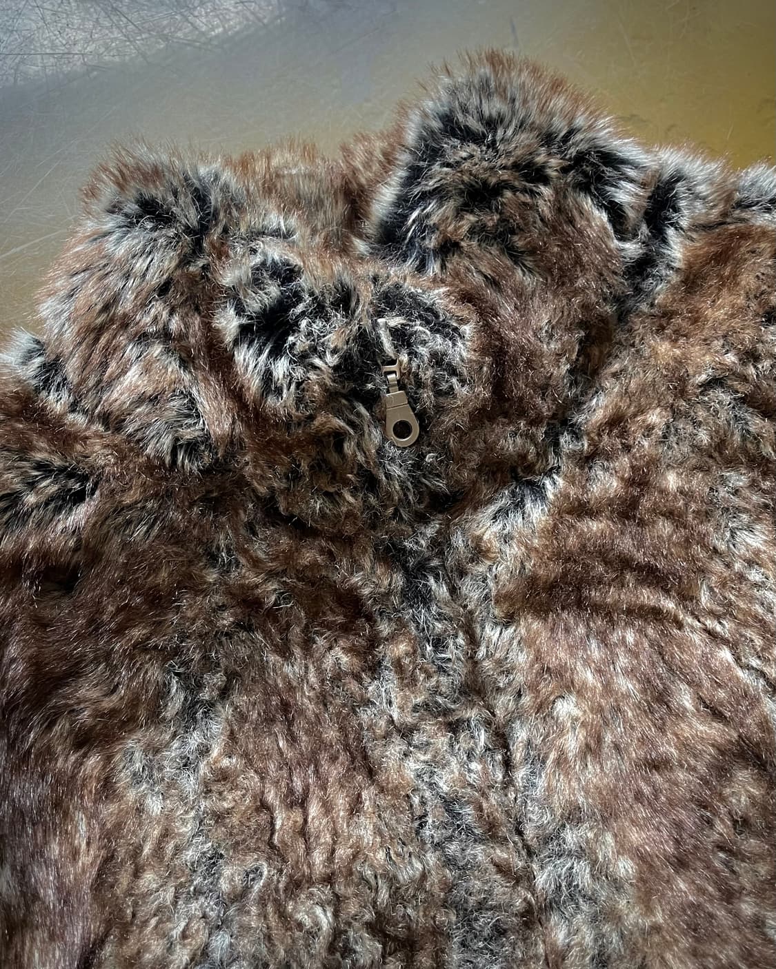 JPN Vintage Faux Fur Vest Zip-up Jacket 상품이미지4