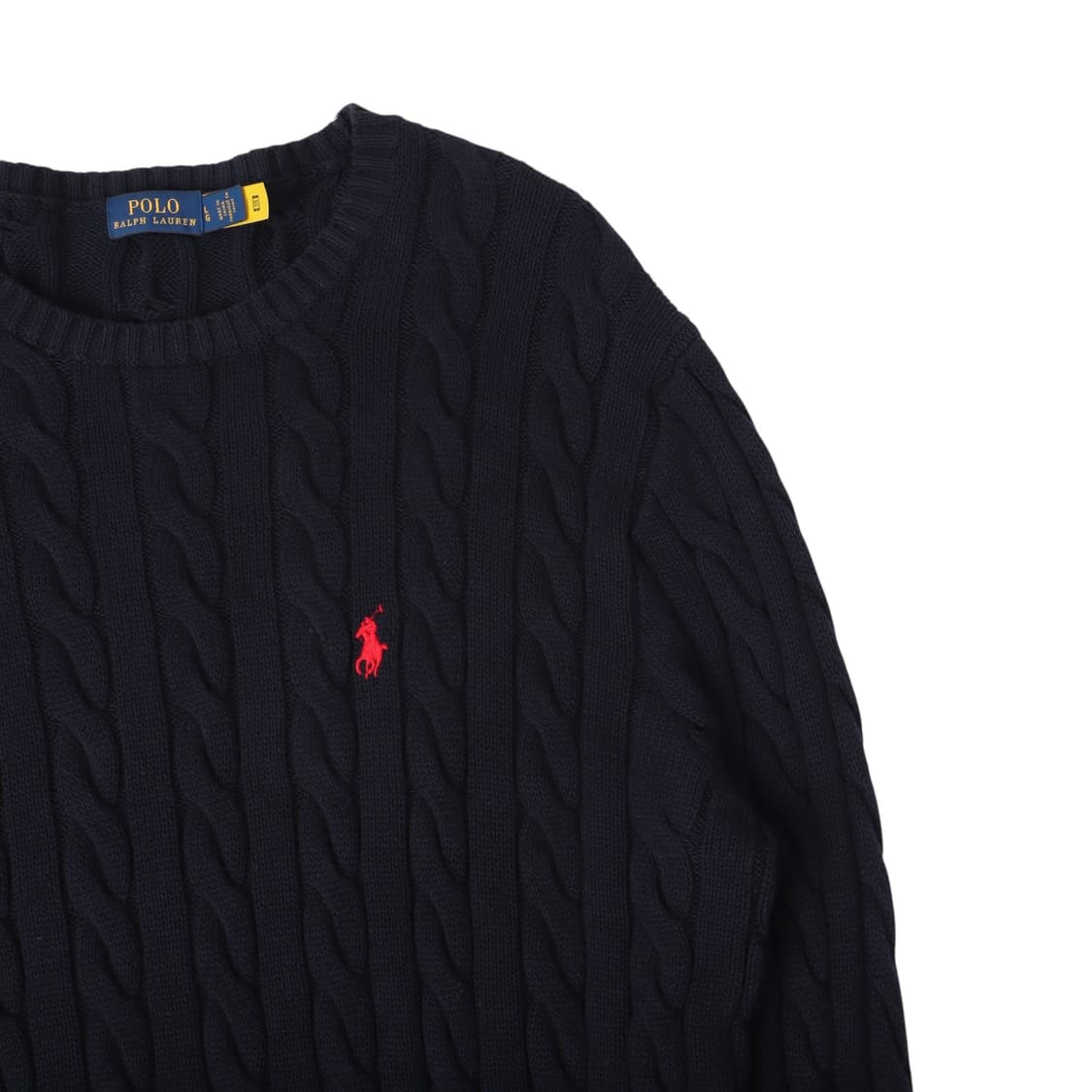 폴로 랄프로렌 QR 다크네이비 케이블 니트 상품이미지3