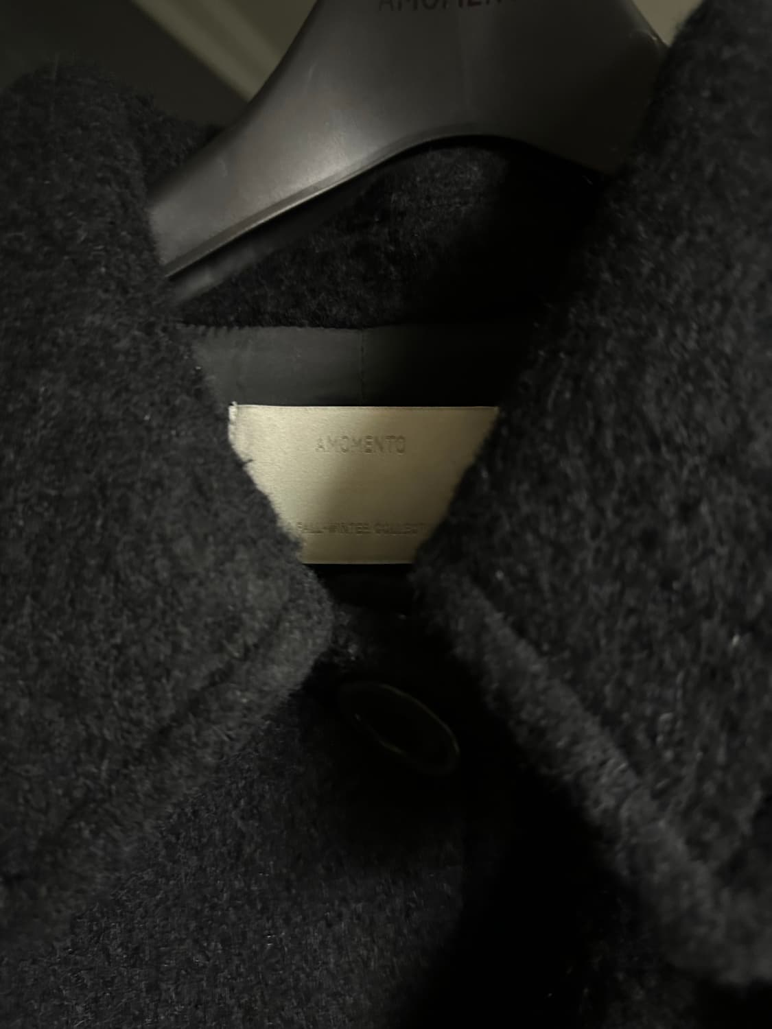 아모멘토 알파카 래글런 코트 24fw 블랙 상품이미지6