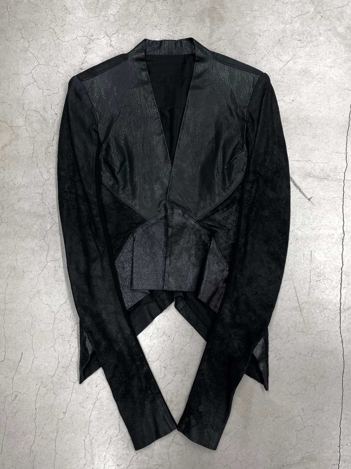 Rick Owens Leather mix jacket (40) 상품이미지1