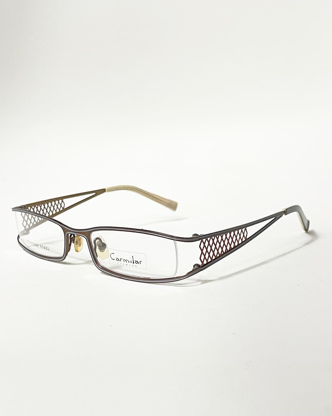 90s 일본제 Carmilar 스퀘어 빈티지 안경 상품이미지3