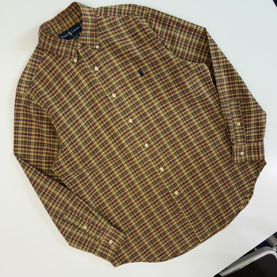 Polo 폴로 랄프로렌 베이지 체크 옥스포드 셔츠 상품이미지2