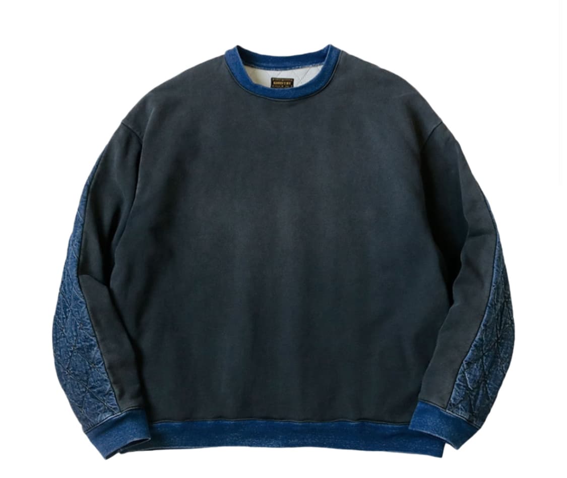 [3] 캐피탈 플리스 데님 퀼팅 스웻셔츠  상품이미지1