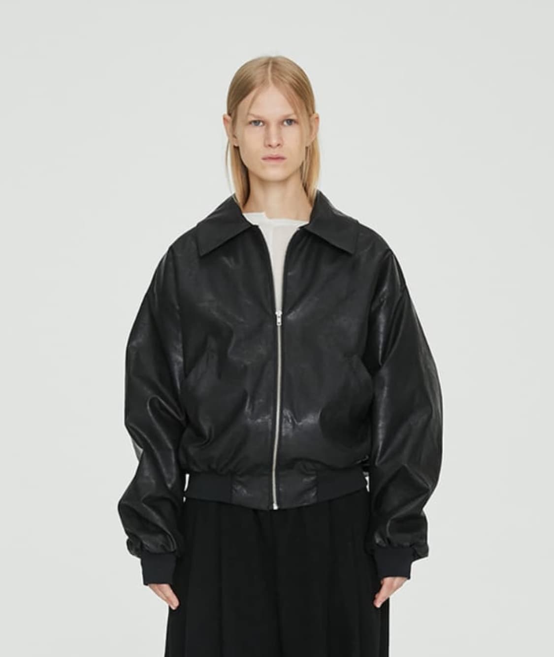 Amu padded black synthetic leather 상품이미지1