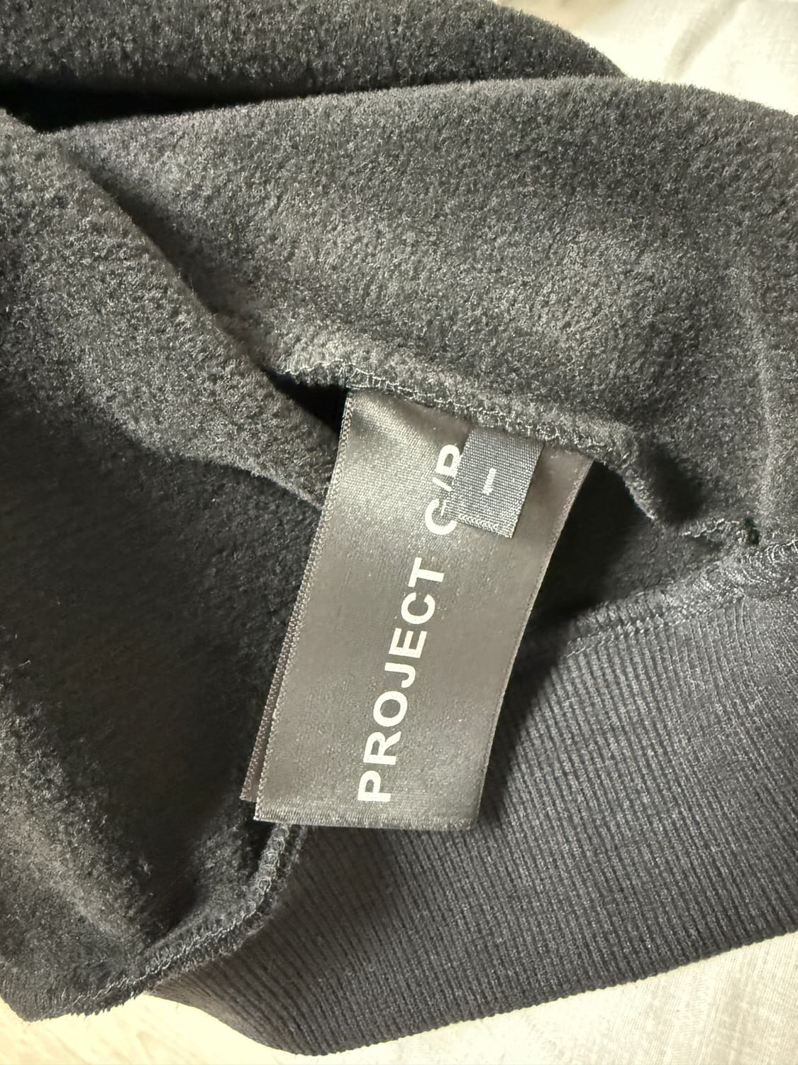 프로젝트 G/R 리컨스트럭티드 폴디드 집 후드 블랙 상품이미지3