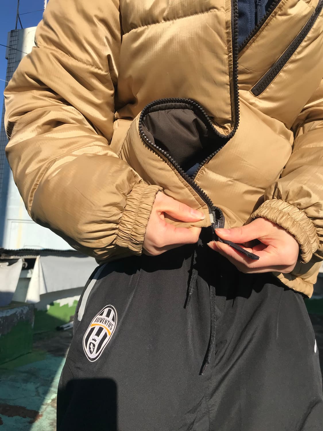 베이지 & 브라운 리버시블 패딩  상품이미지7