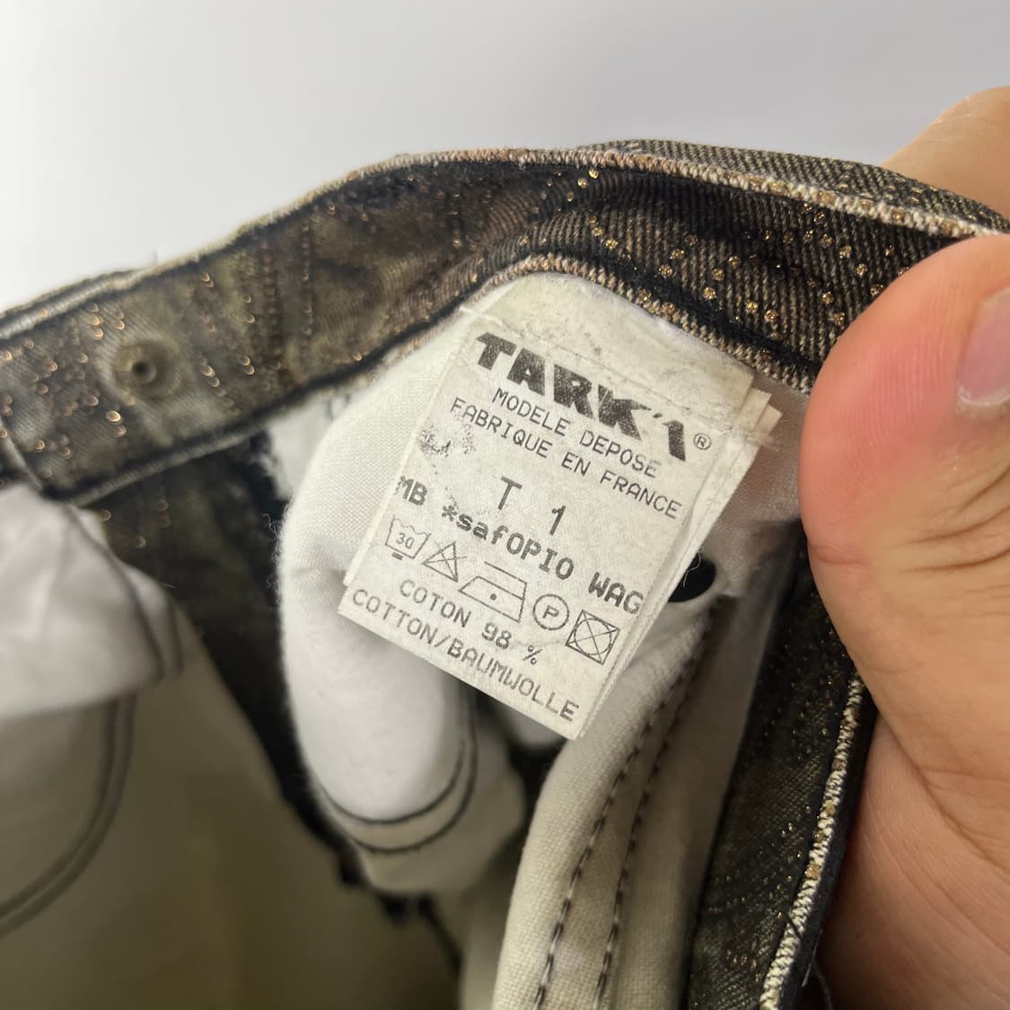 [Tark 1] 타크1 y2k 스터드 데님팬츠 상품이미지6