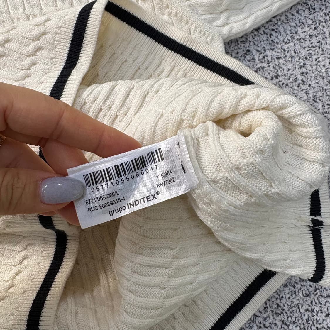 L 자라 케이블 니트 폴로 스웨터 0311J 상품이미지4