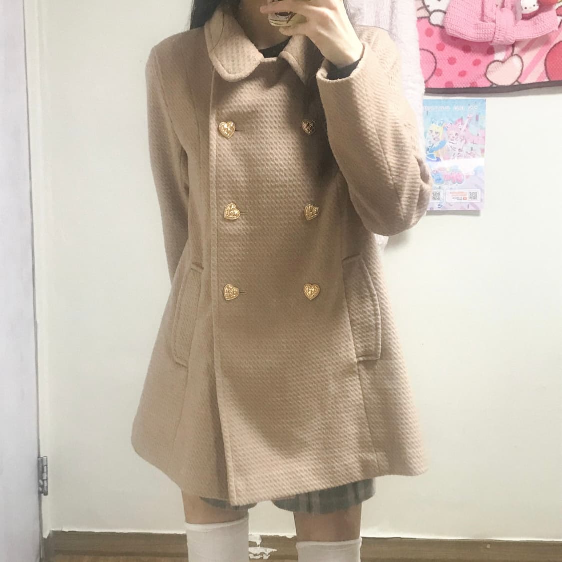 빈티지 라떼 코트 히메갸루 로걀 공겜여주 리락쿠마 헤이세이 코이세이오깔 상품이미지1