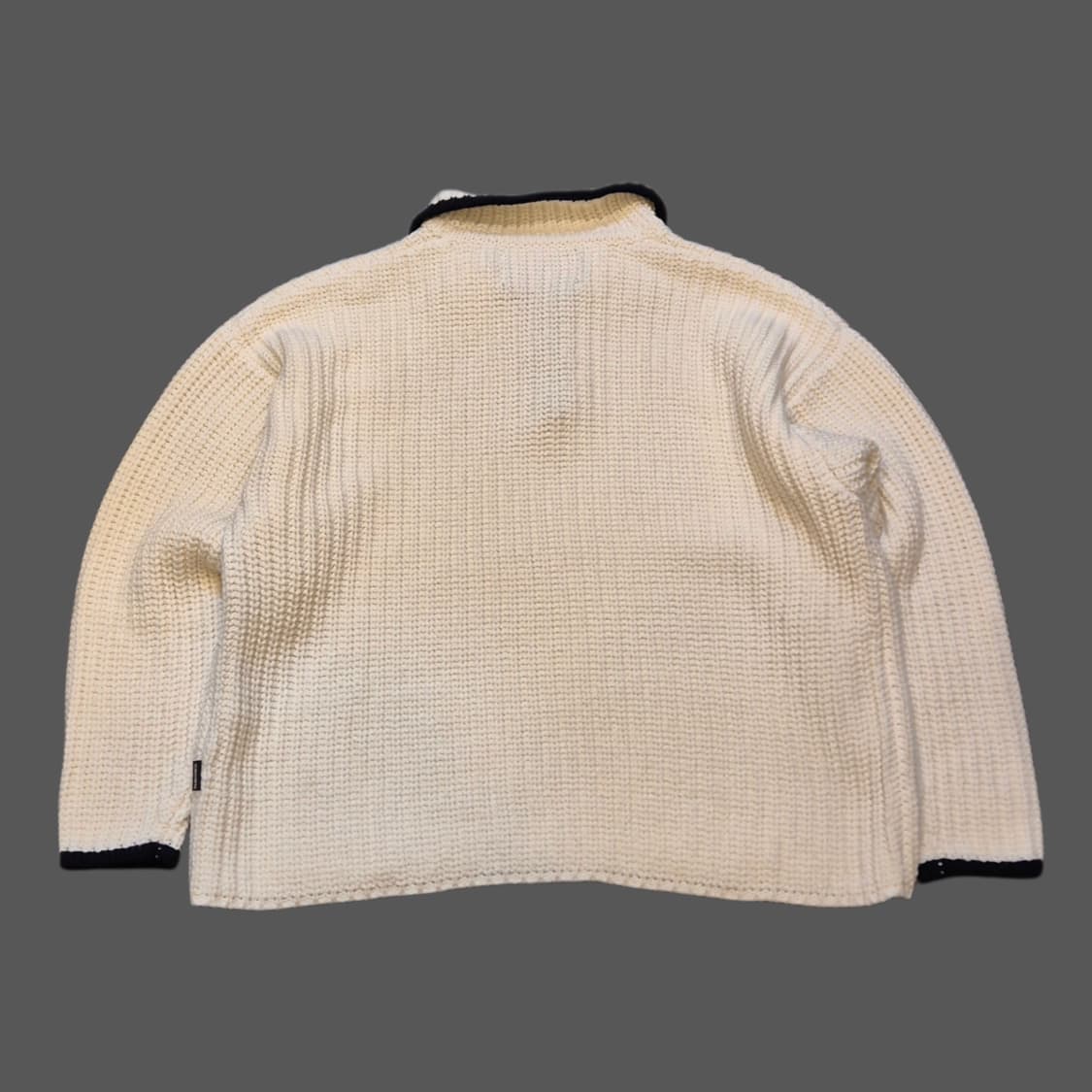 M 아이보리 하프집업 오버핏 카라니트 상품이미지2