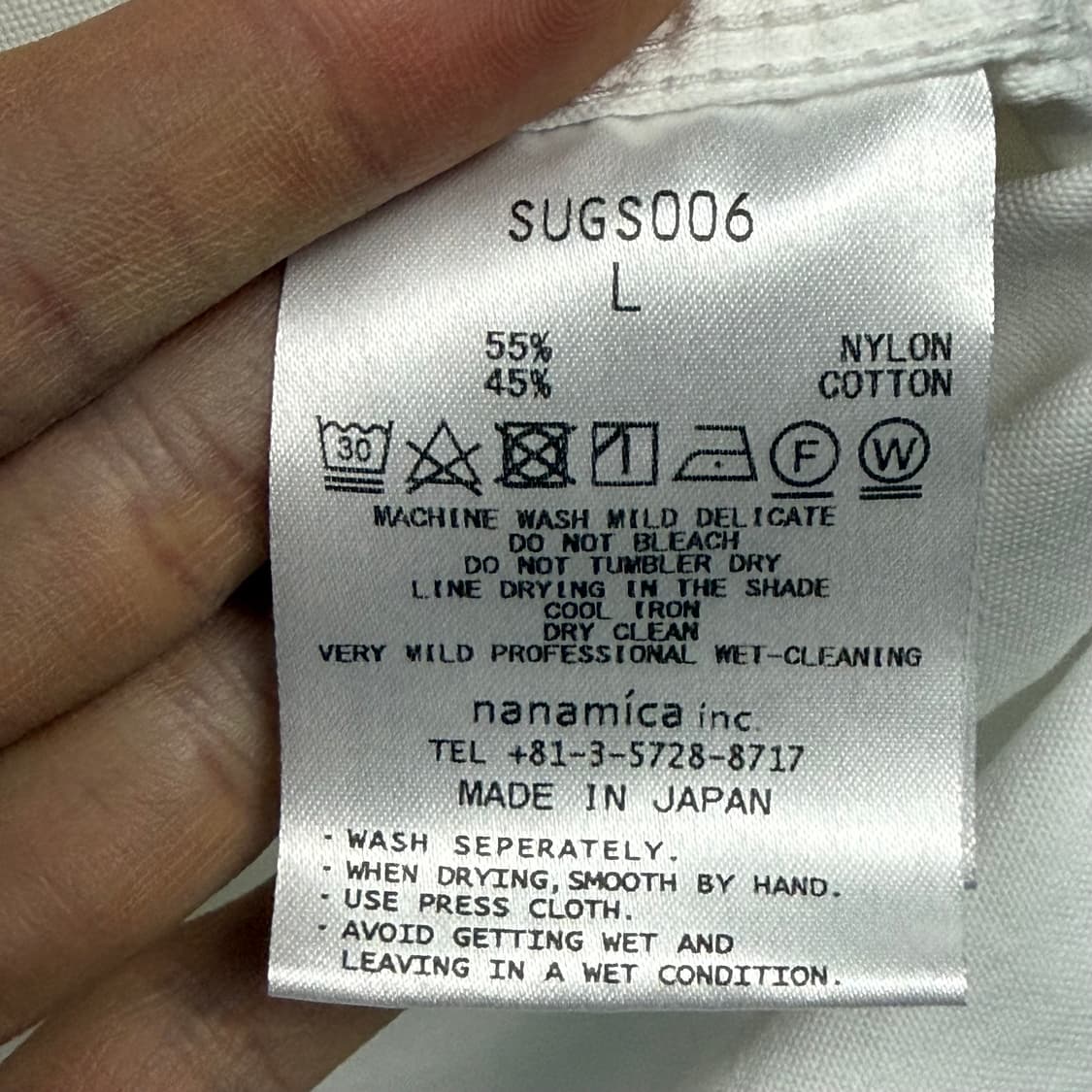 (105) 나나미카 버튼다운 윈드 셔츠 화이트 상품이미지7