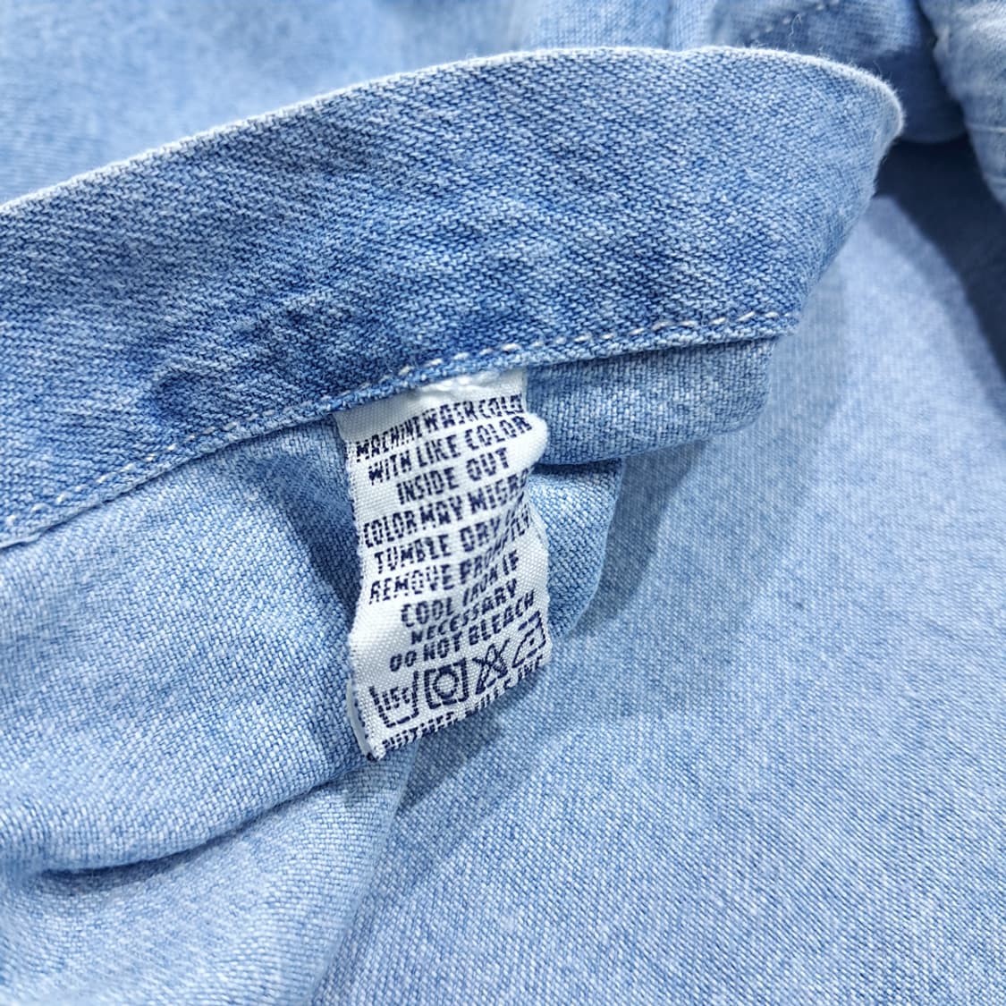 CL645 XL 리 스포츠 90s 위스콘신 버튼다운 데님 셔츠남방 상품이미지5