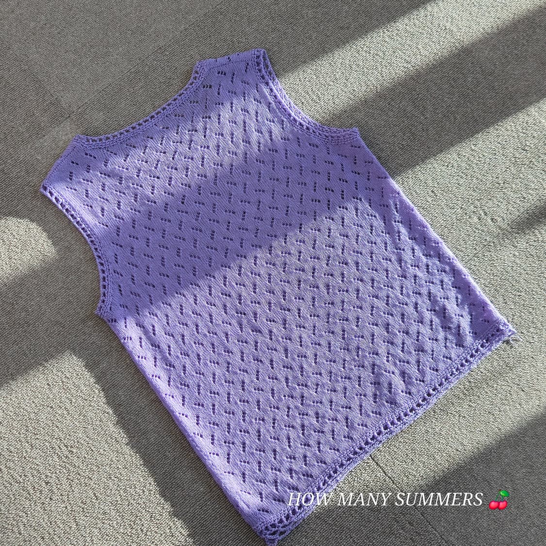 퍼플 여름 니트 슬리브리스 상품이미지7