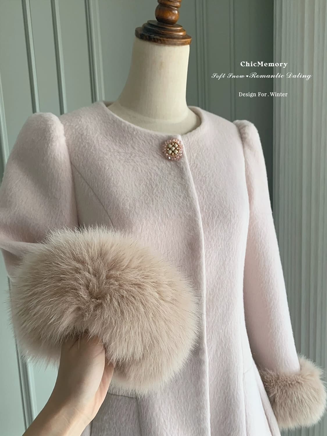 사토미상 쇼콜라티에 딸기우유 퍼 코트 상품이미지3