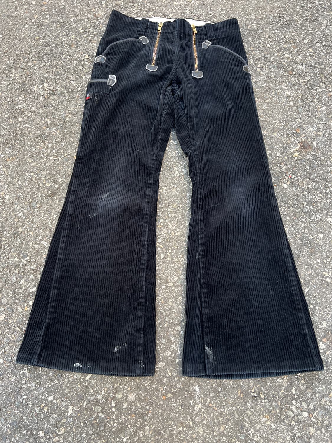 80s GERMANY BLACK CORDUROY 코듀로이 플레어팬츠 상품이미지4