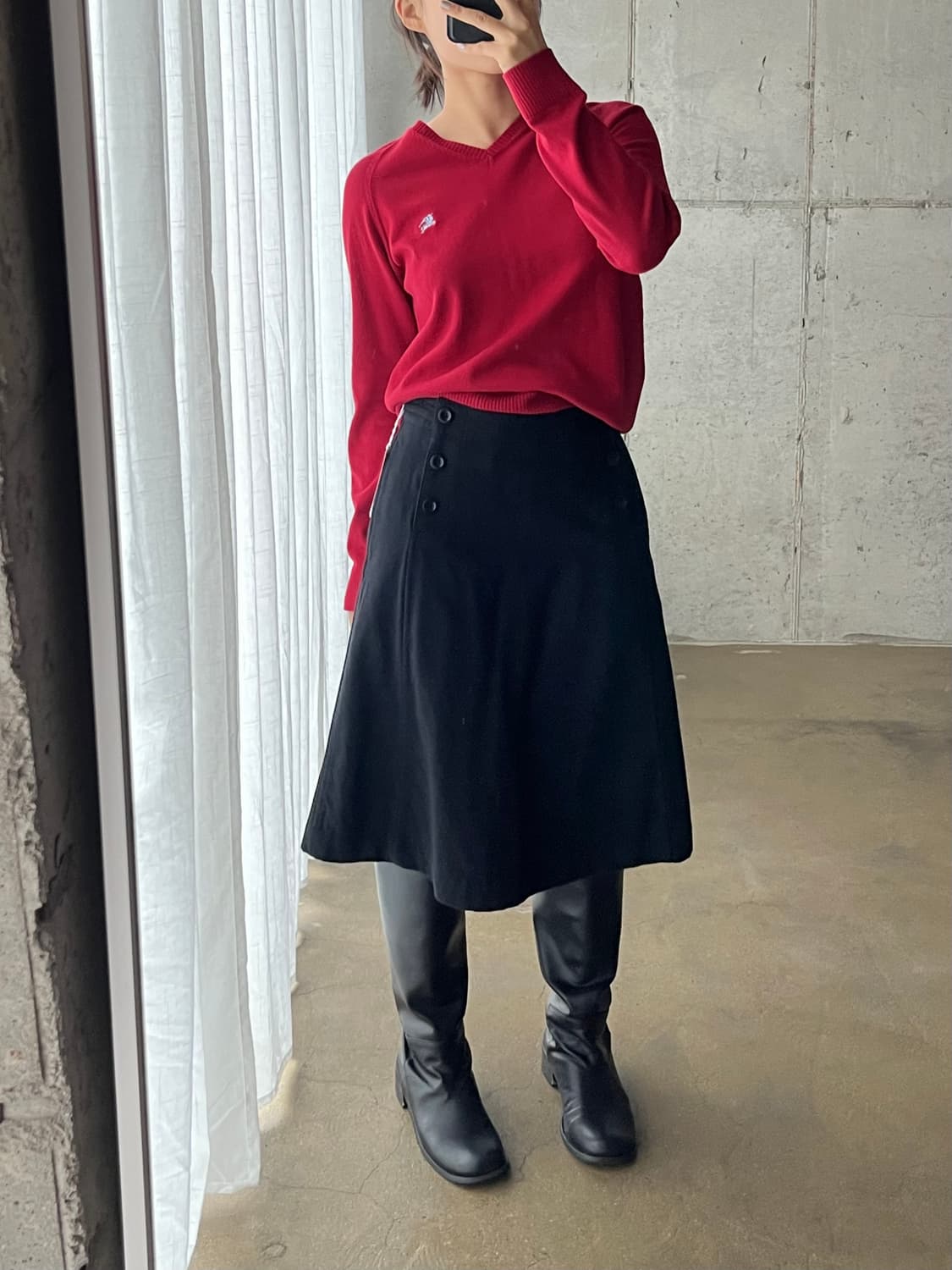 BURBERRY 버버리 블루 로고 롱슬리브 레드 상품이미지7