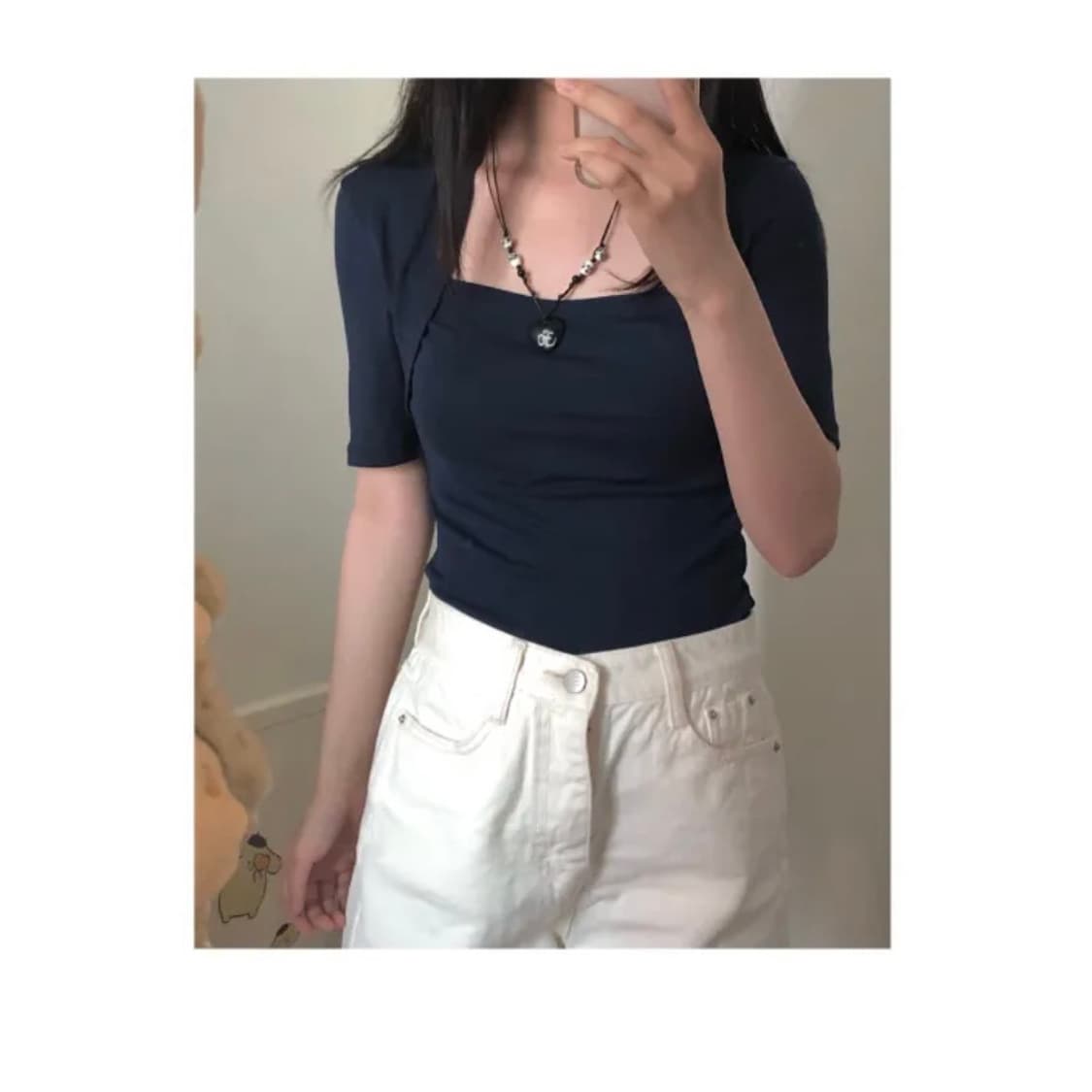 볼레로 슬림 반팔 티셔츠 상품이미지4
