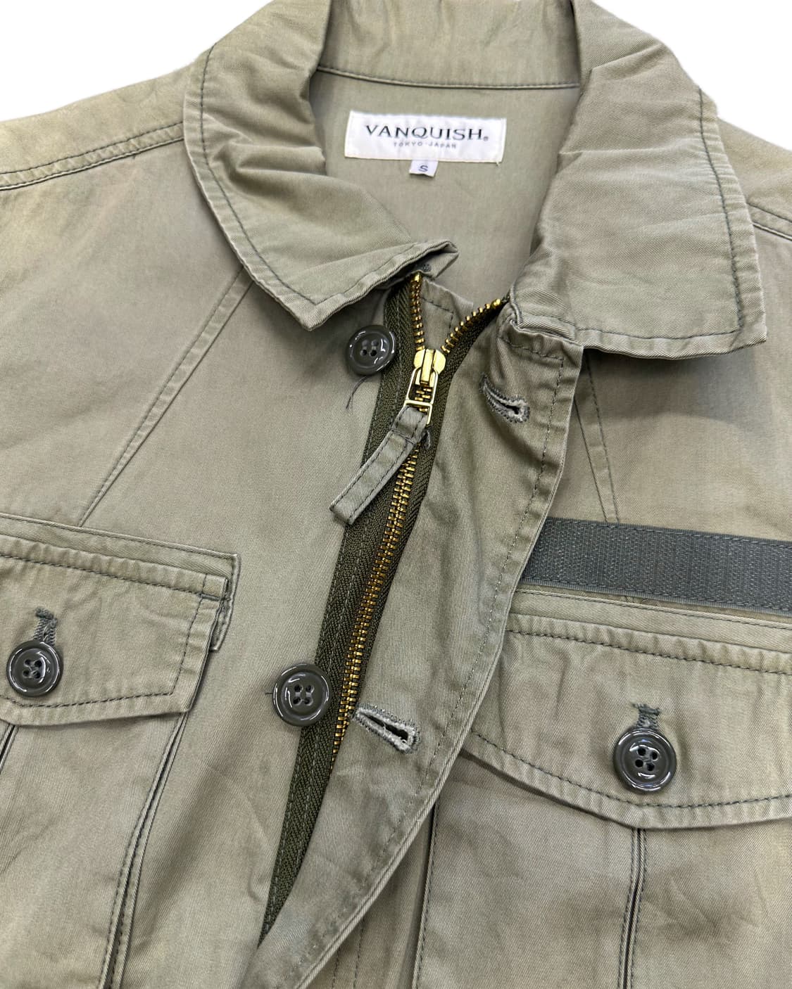 khkaki military zip-up shirt jacket 상품이미지4