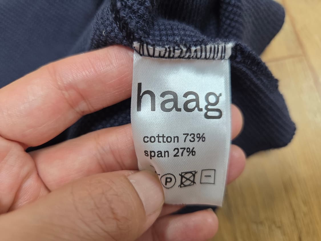 헤이그(haag) 네이비 와플티셔츠 55-66 새상품 상품이미지4