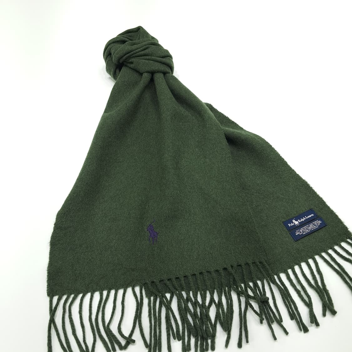 MX256 폴로 랄프로렌 올리브그린 캐시미어 램스울 목도리 머플러 상품이미지3