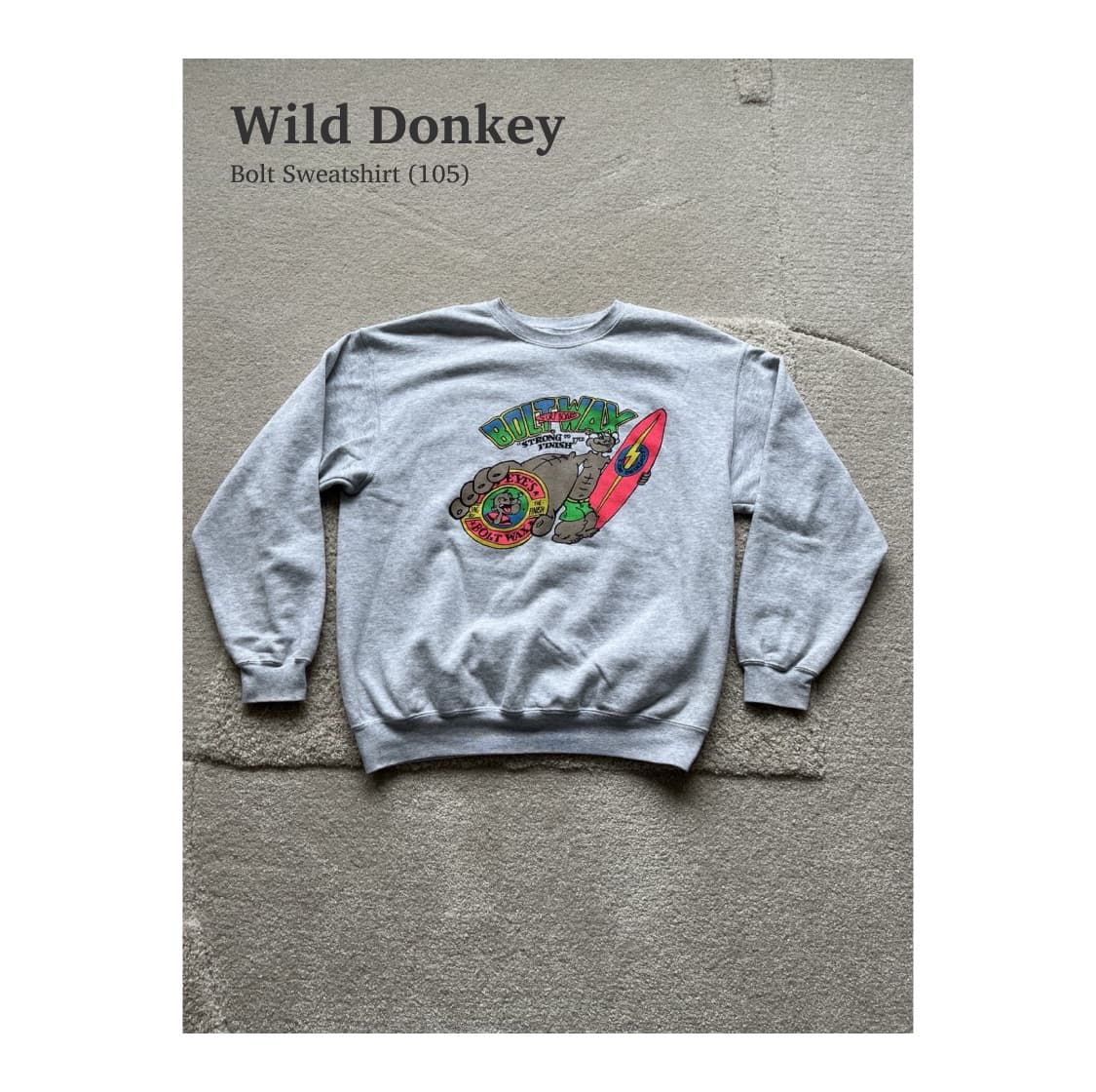 와일드동키 Bolt Wax 스웻셔츠 XL(105) 상품이미지1