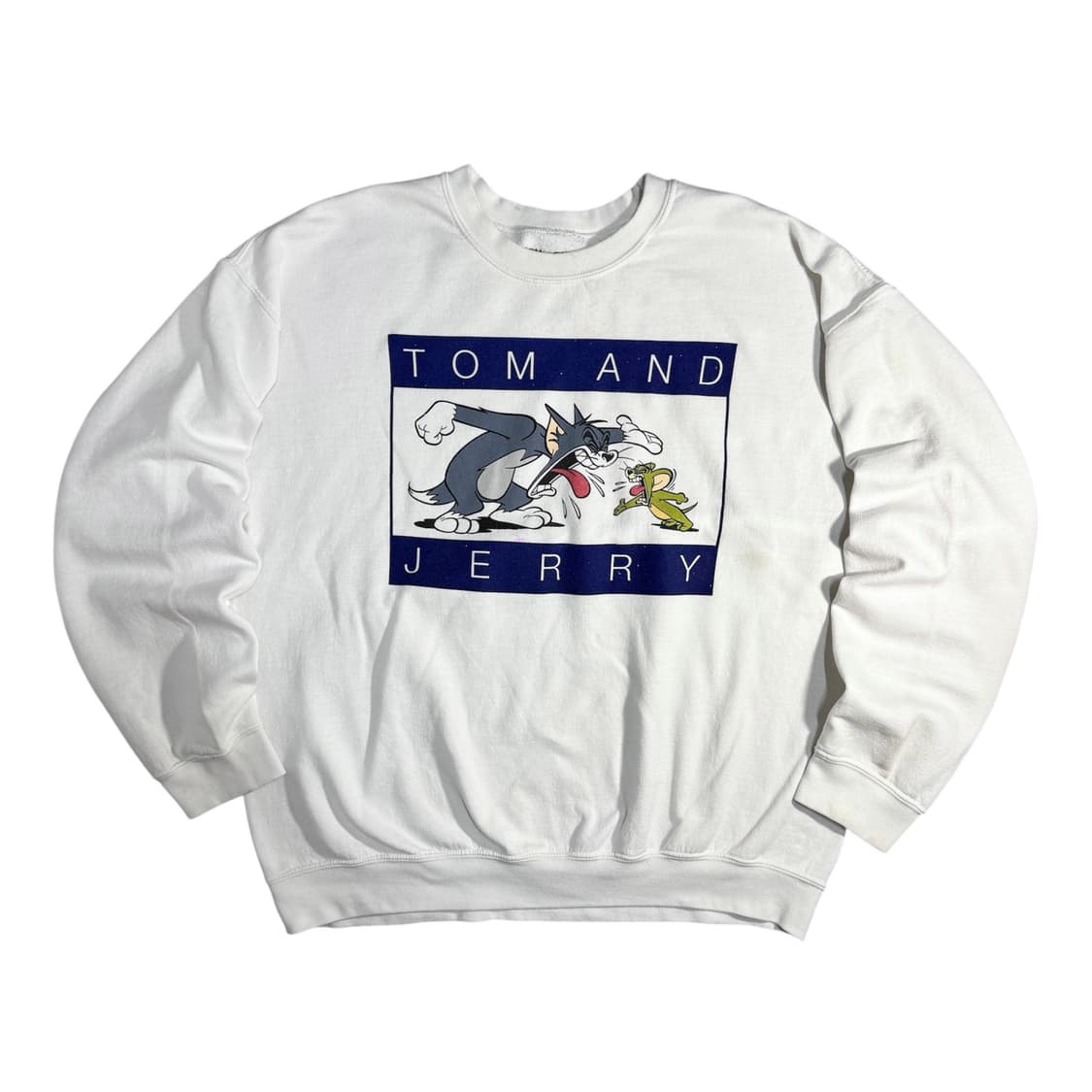 톰과제리 타미힐피거 패러디 스웻 맨투맨 화이트 상품이미지1