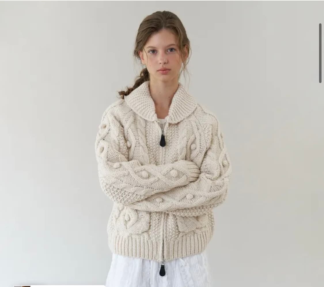 헤더먼트 빈티지 핸드메이드 가디건 상품이미지1