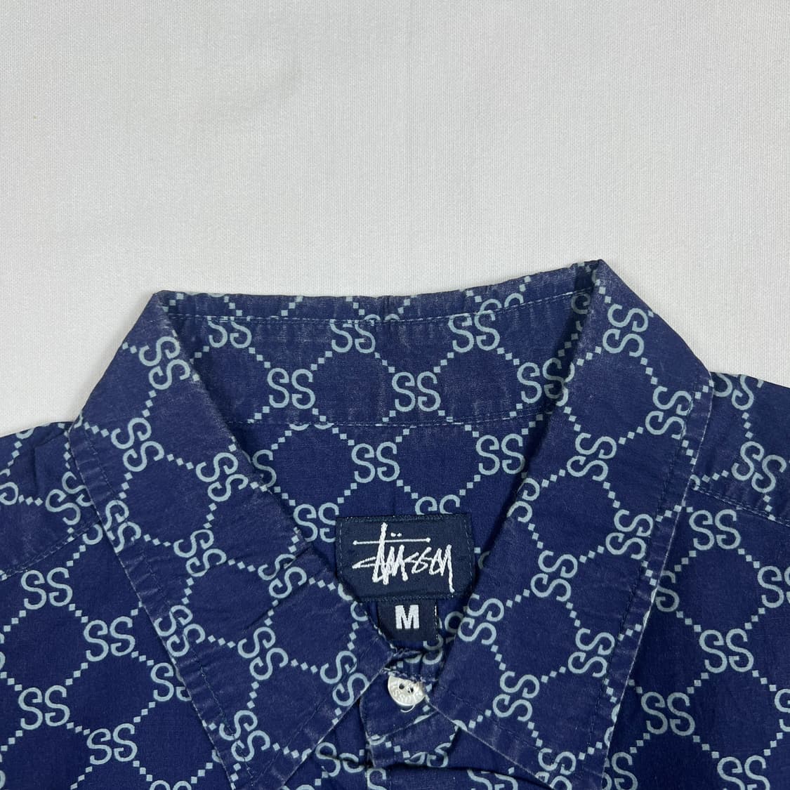 90‘s 스투시 stussy 구찌 모노그램 패러디 ss 로고 반팔셔츠 상품이미지7