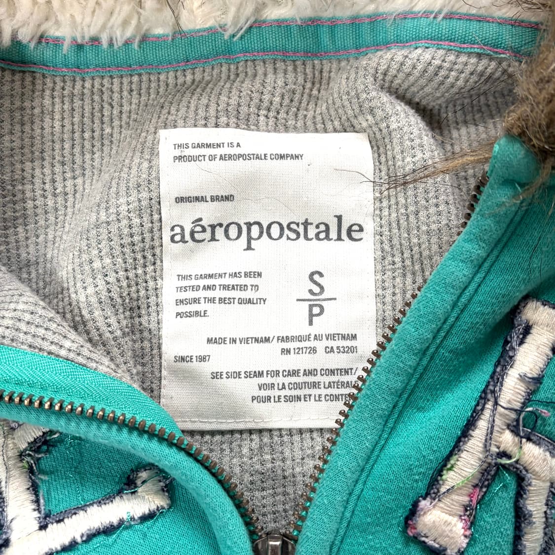 Aeropostale 에어로포스테일 퍼 후드집업 상품이미지2
