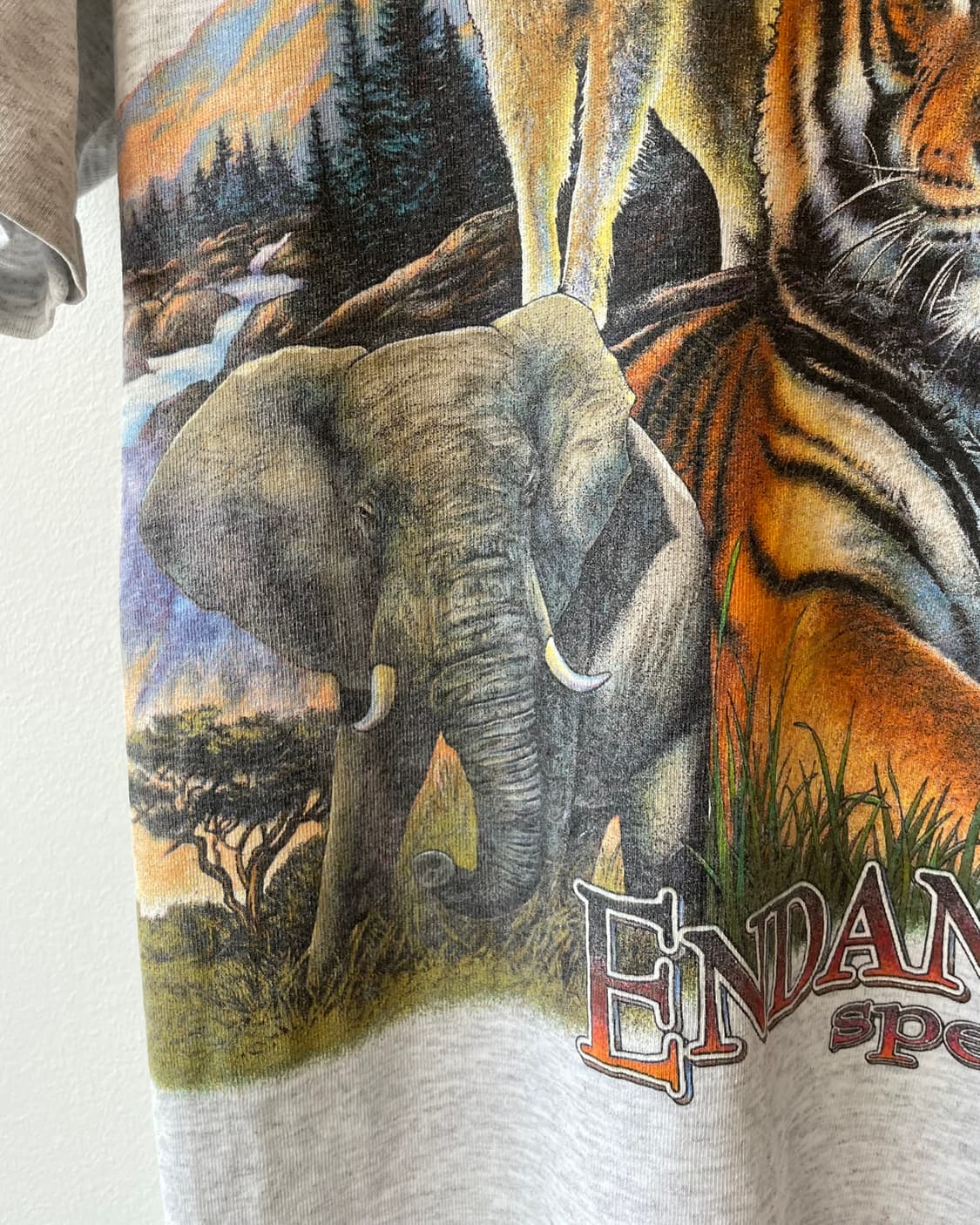 90‘s USA “Endangered Species” T-shirt 상품이미지4