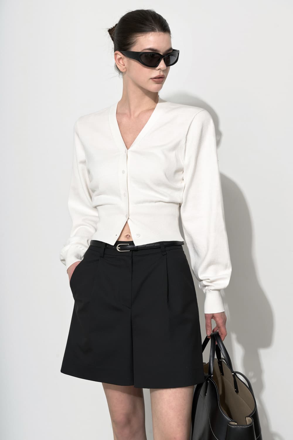 문트 캐시미어 브이넥 가디건 상품이미지1