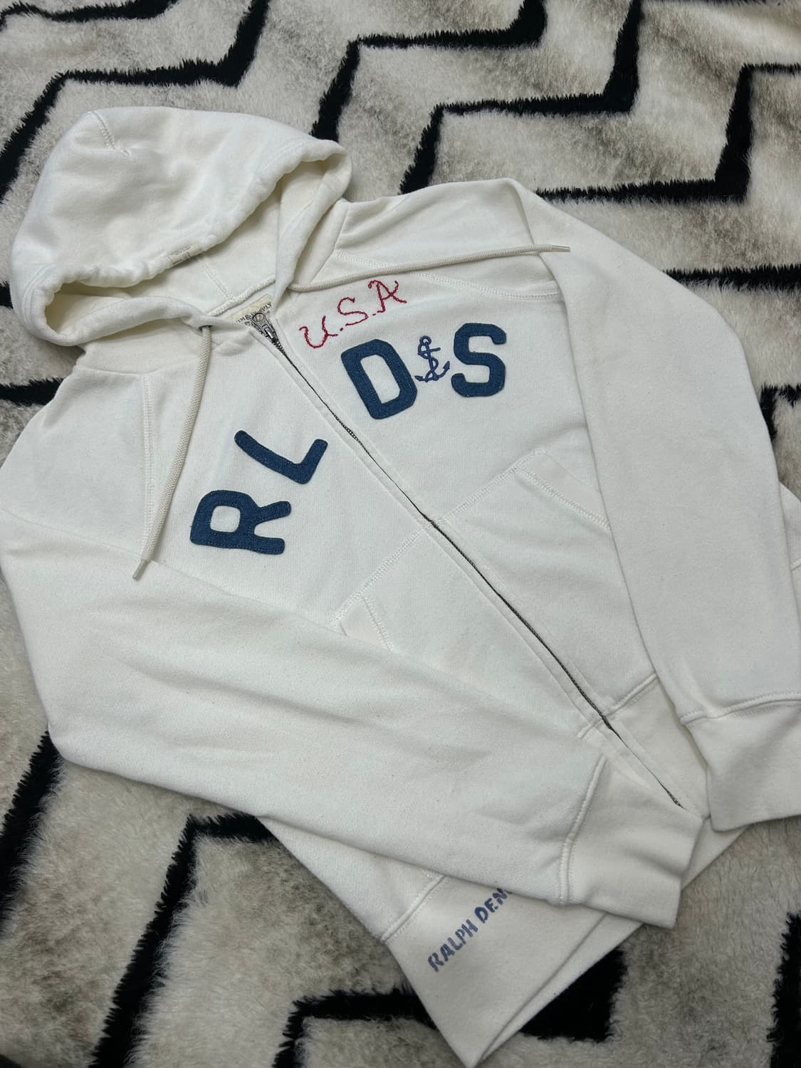 [M]폴로 데님앤서플라이 스펠아웃 후드집업/기모 상품이미지2