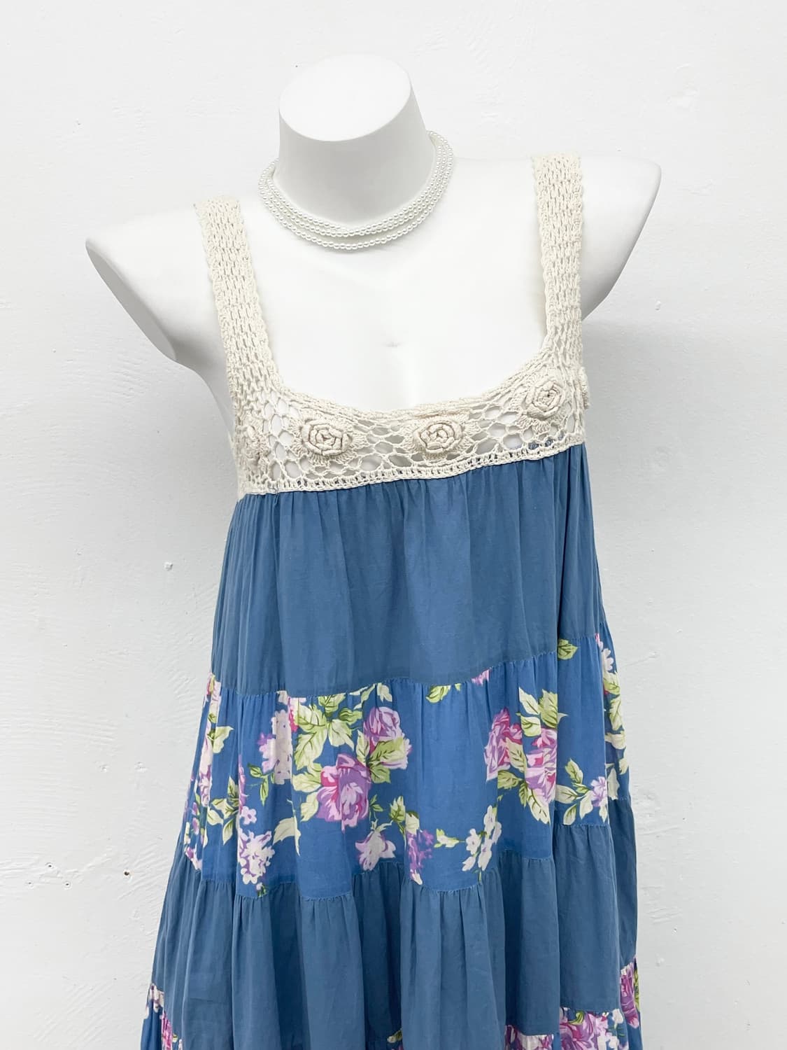 하구미 모리 크로셰 캉캉 롱 원피스 상품이미지2