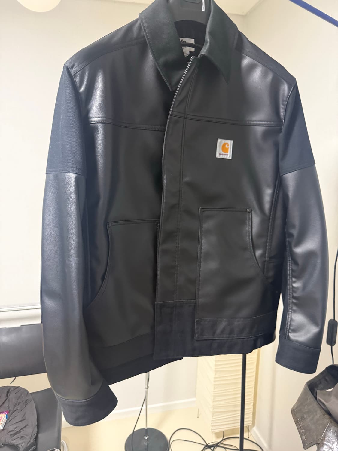 준야와타나베 칼하트 레더패치 워크자켓 상품이미지3