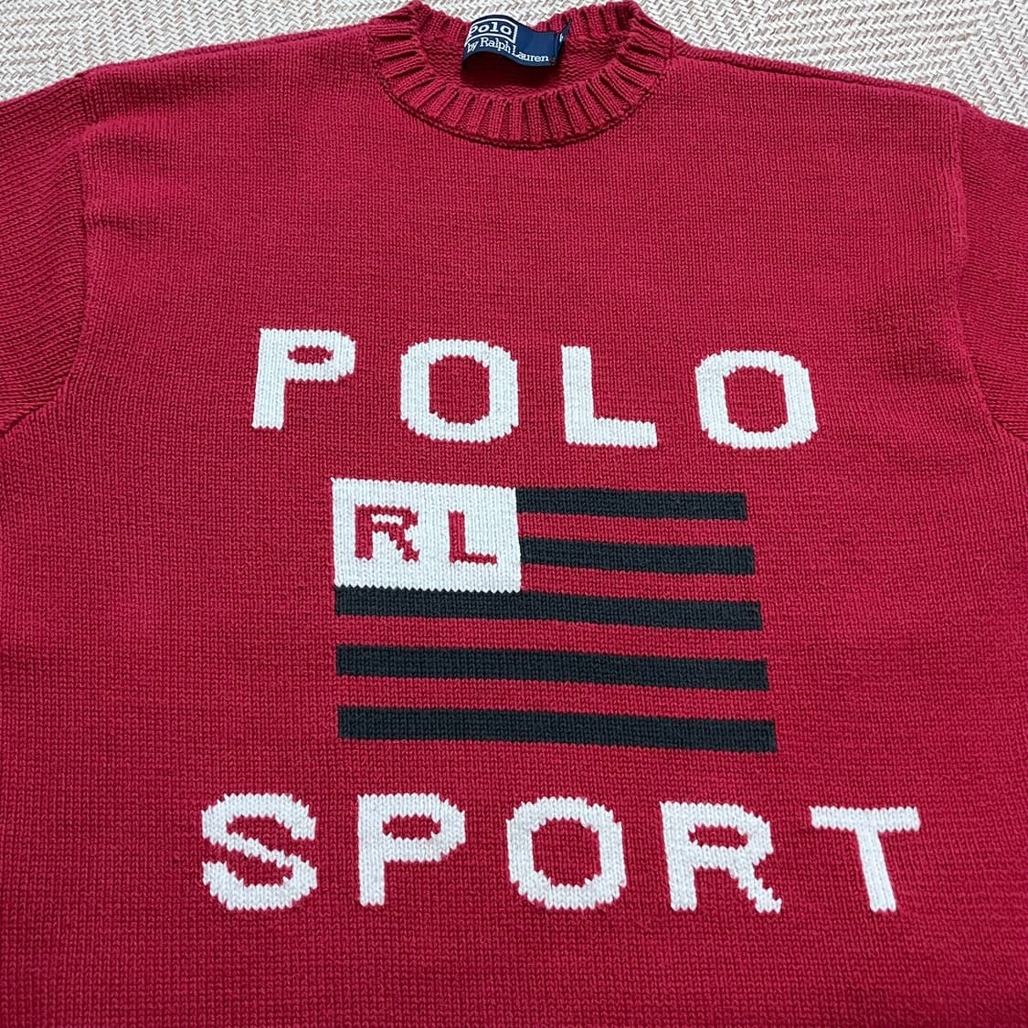 [정품] 폴로 스포츠 레드 빅로고 라운드 니트 [ L ] 상품이미지5