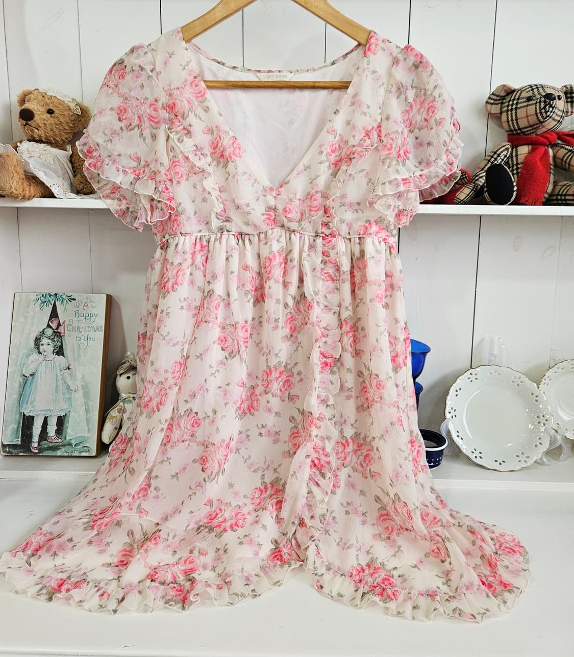 (LEST ROSE) 플라워 쉬폰 원피스 상품이미지1