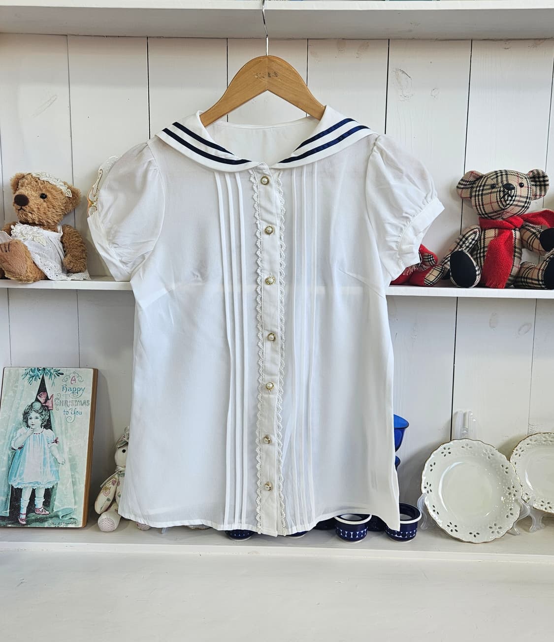 (Ank Rouge) 세일러 카라 블라우스 상품이미지1