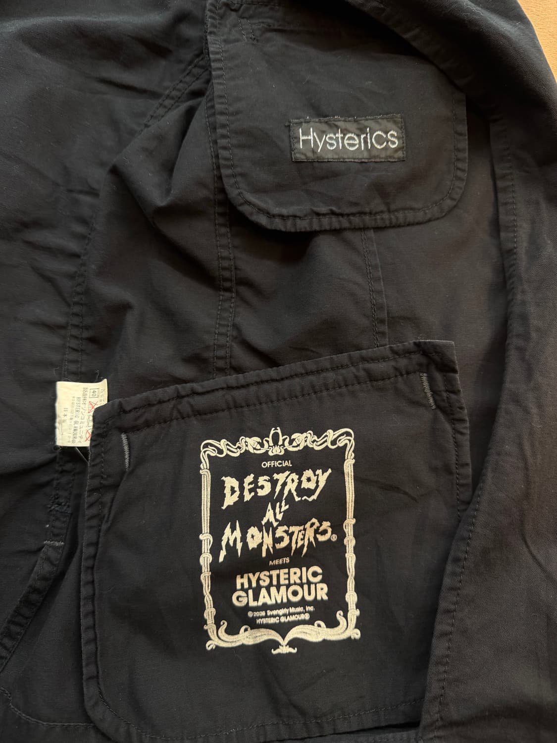 OS) 히스테릭 글래머 빈티지 후면 프린팅 블레이저 자켓 상품이미지3