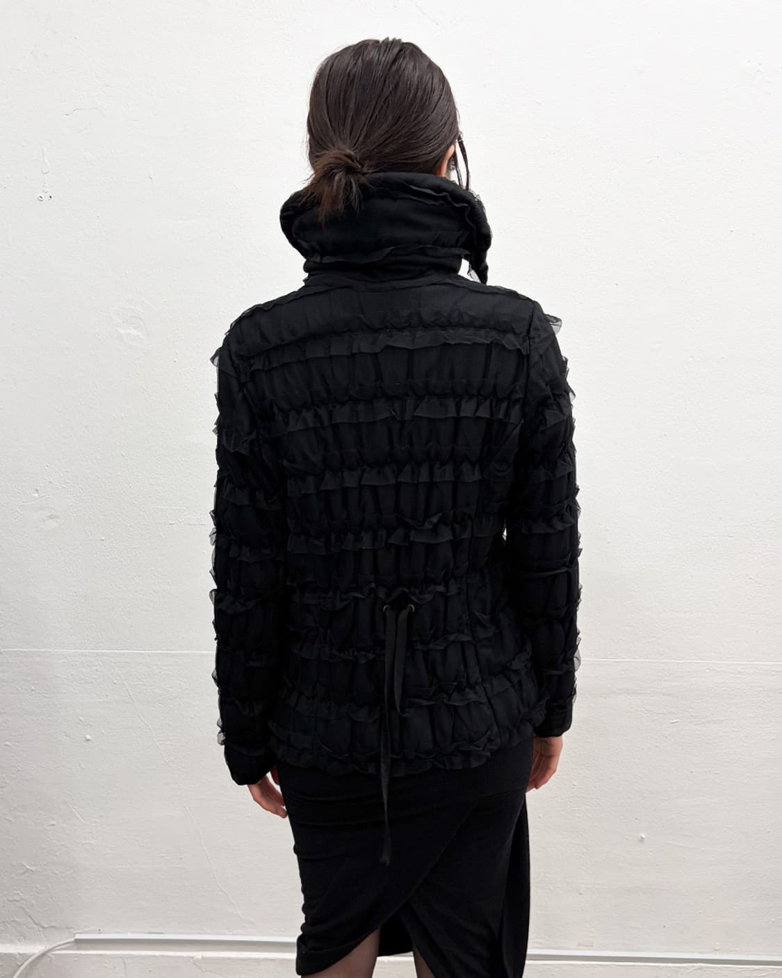 빈티지 레이스 트리밍 하이넥 자켓 상품이미지4